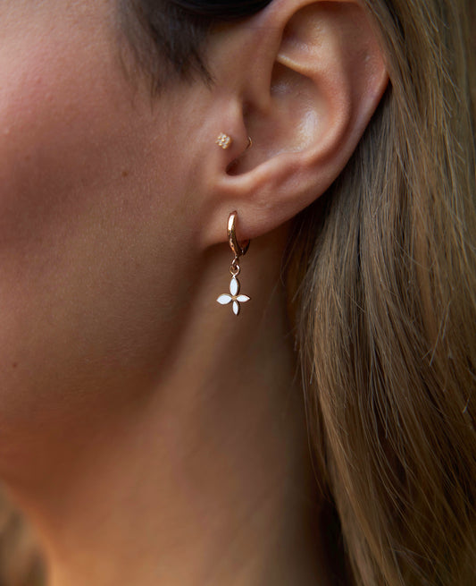 White Butterfly Earrings