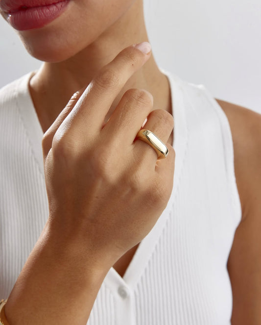 Dikdörtgen bombe yüzük