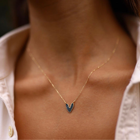Mavi Kalp Kolye