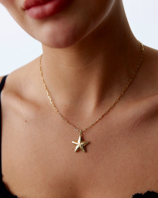 Curved Star Necklace