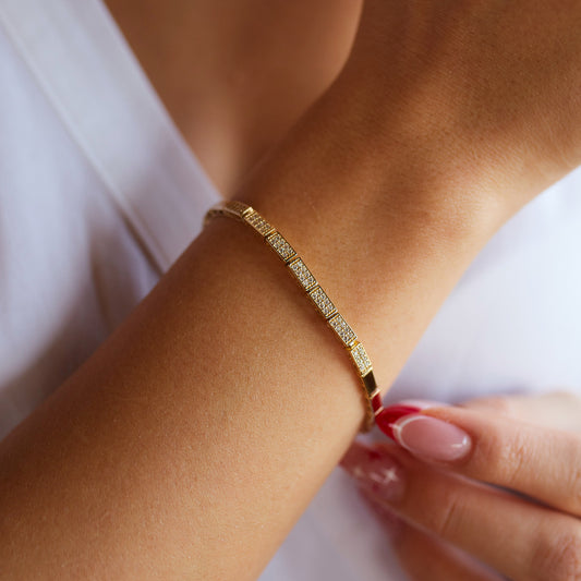 Stone Bullion Bracelet