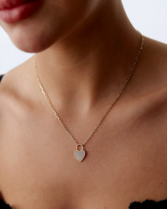 Heart Paper Clip Necklace