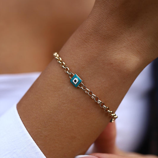 Çift Yönlü Kare Nazar Bileklik