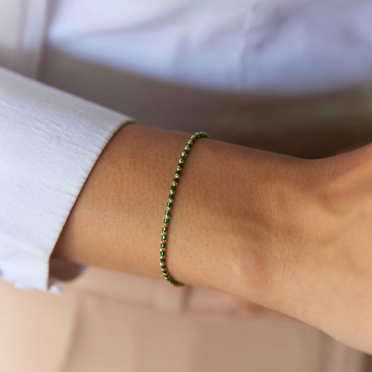 Dorika Yeşil Boncuk Bileklik