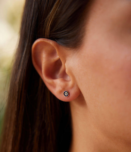 Porcelain Evil Eye Earring