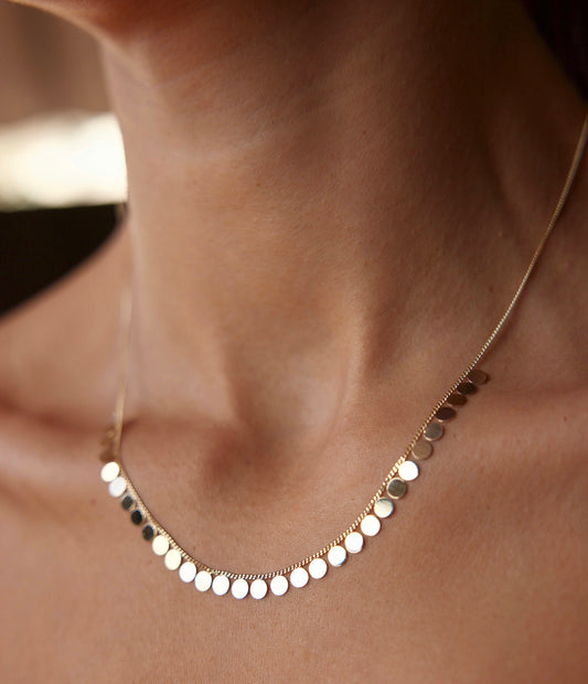 Thin Gourmet Sequin Necklace