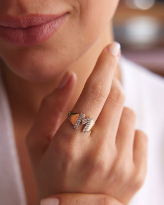 Large Size Letter Ring