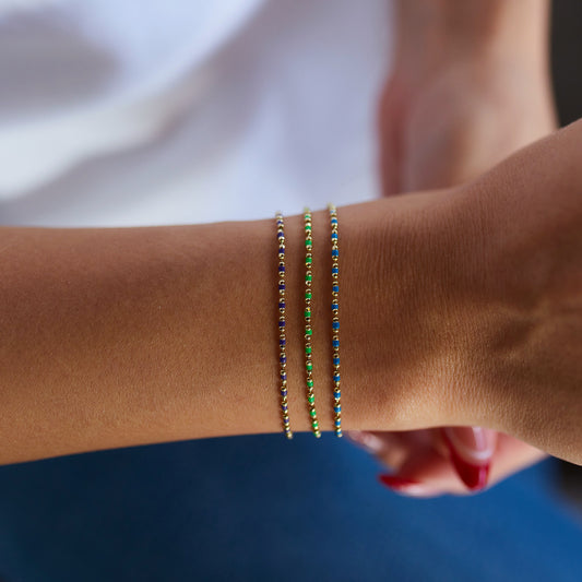 Renkli Mineli Golf Bileklikler