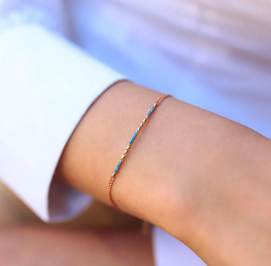 Sıralı Firuze Bileklik