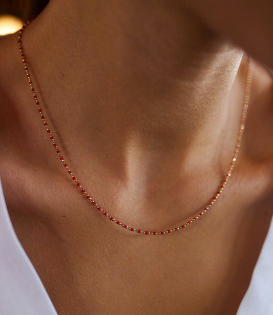 Renkli Mineli Golf Kolye