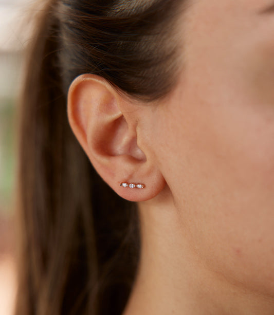 Triple Mini Marquise Earrings
