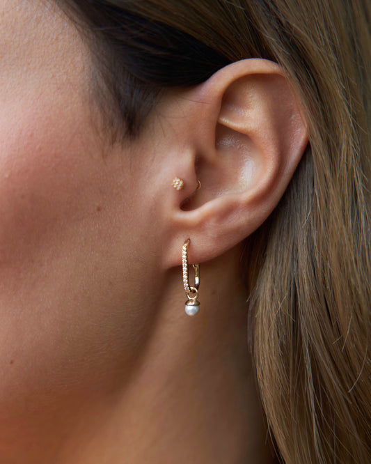 Sıra Taşlı İnci Küpe