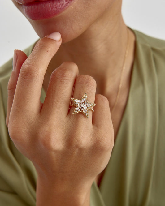 Bagetli Yıdız Yüzük