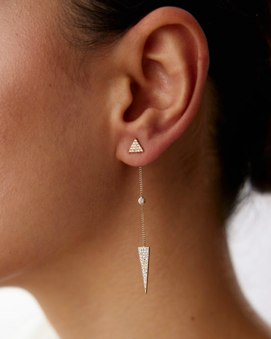 Mızrak Sallantılı Üçgen Küpe