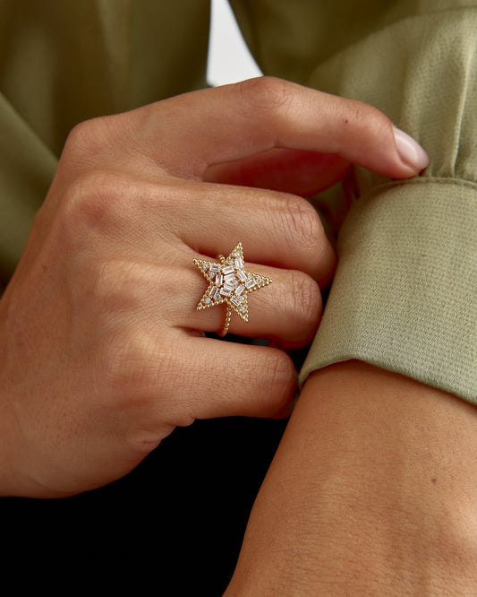 Bagetli Yıdız Yüzük