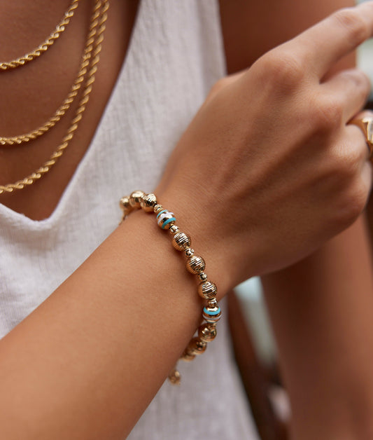 Çizgili Top Bileklik