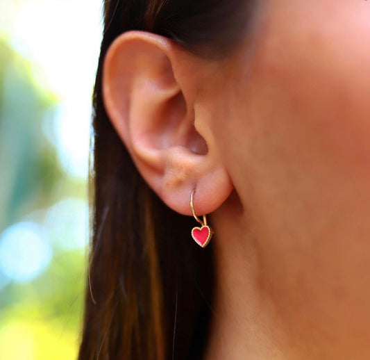 Thick Wire Pink Mengeç Earrings