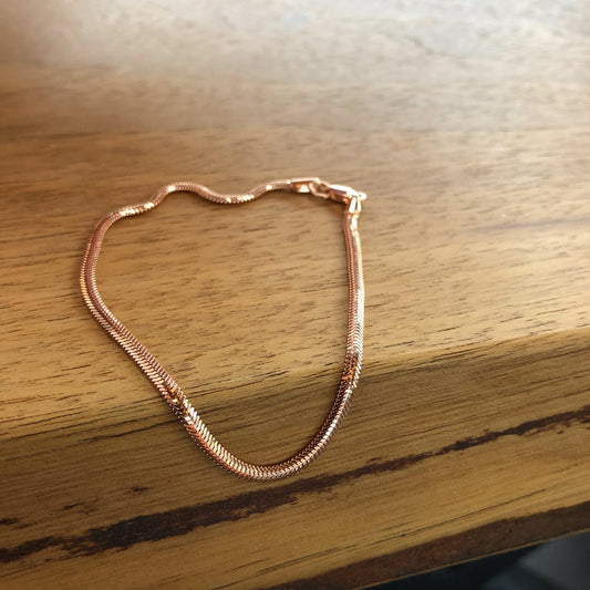 Rose Color Herringbone Bracelet