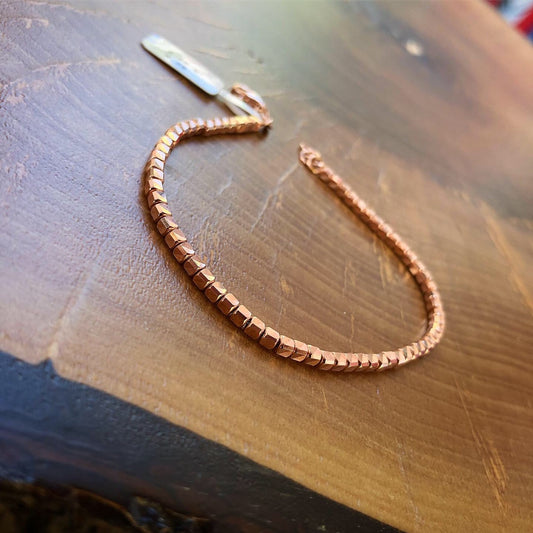 Rose Color Gold Cube Bracelet