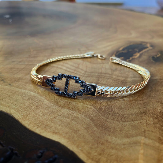 Black Zircon Stone Design Bracelet