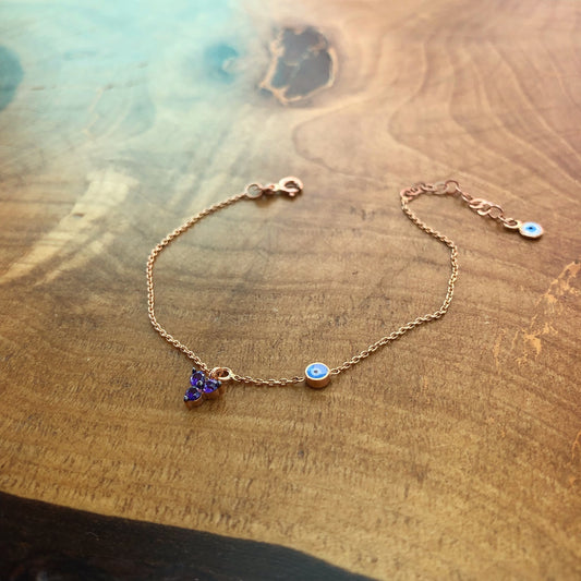 Triple Purple Color Seed Force Bracelet