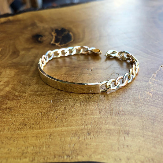 Three Color Name Plate Bracelet