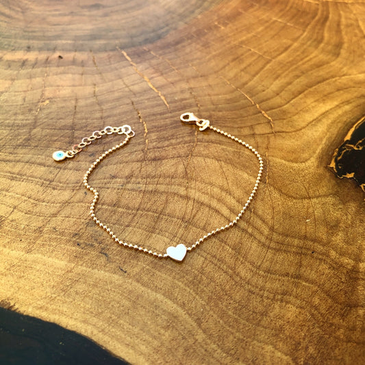 Golf Chain Heart Bracelet