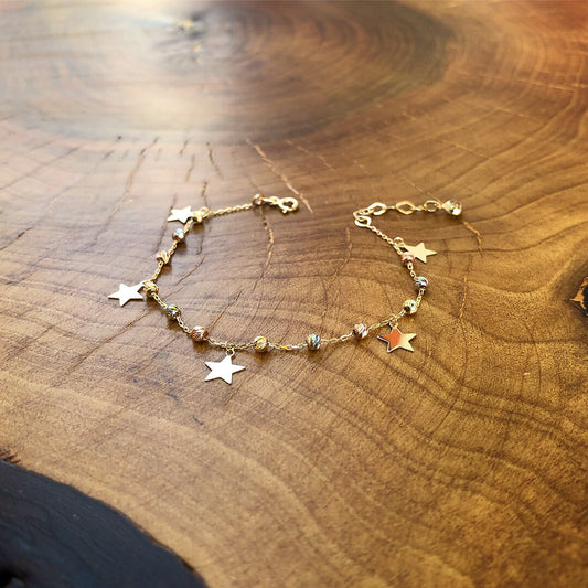 Renkli Toplu Beş Yıldız Bileklik