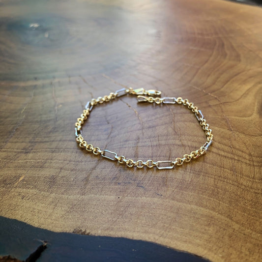 Beyaz Altın Halkalı Nostaljik Doç Bileklik