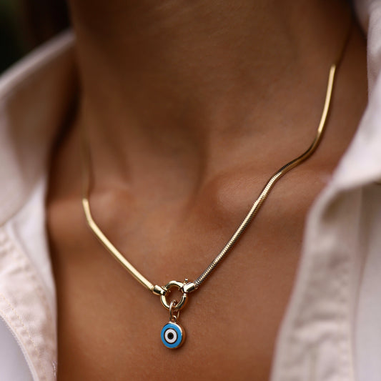 Gemici Kilitli Balık Sırtı Kolye