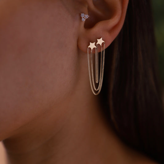 Double Star Earrings
