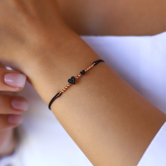 Çift Kalp İpli Bileklik