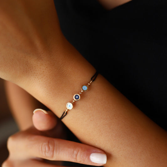 İpli Üç Nazar Bileklik