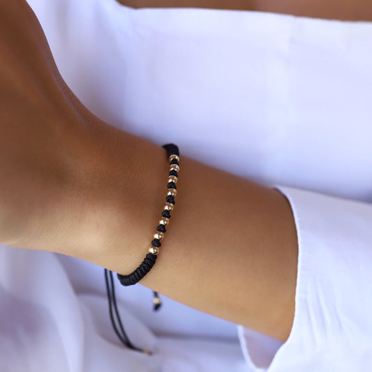 Parlak Toplu Düğüm Bileklik