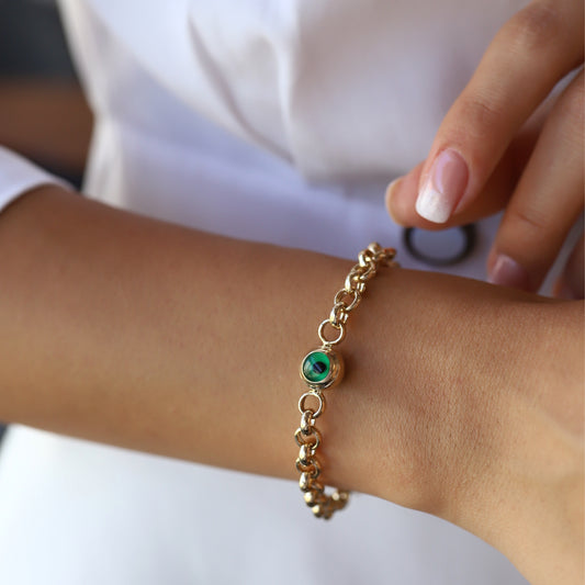 Yeşil sosyete gözü bileklik