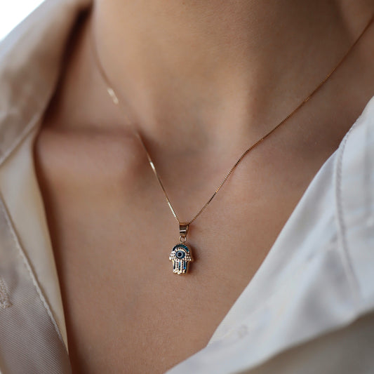 Glass dominatrix mother's hand necklace