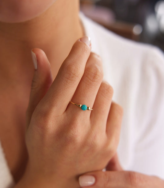 Faceted turquoise Ring