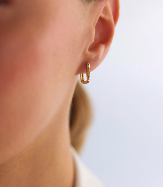 Notched Clip Earrings