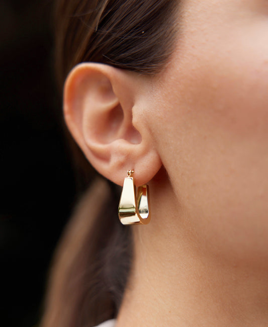 Shiny Curved Earrings