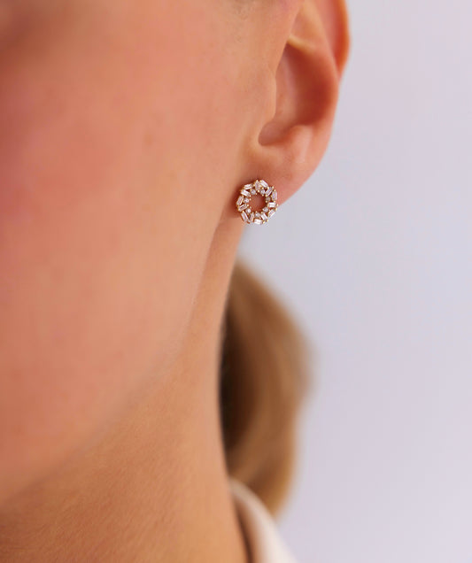 Mixed Baguette Earrings