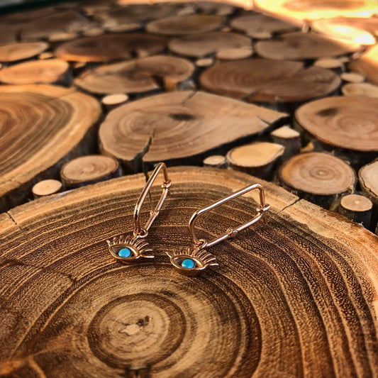 Turquoise Evil Eye Earrings
