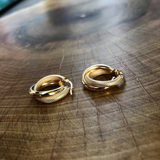 Interlocking Hoop Earrings