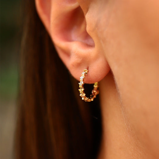 Hoop Star Earrings