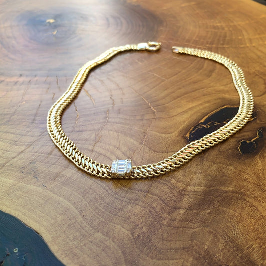 40 Cm Knitted Straw Choker