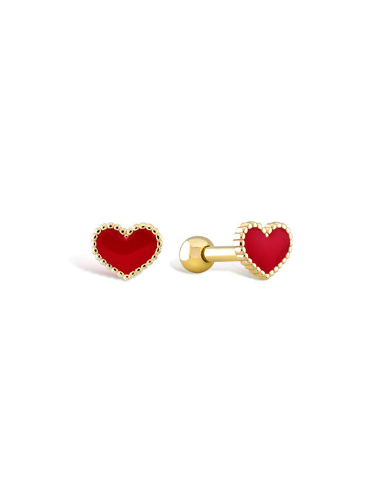 Enameled Heart Tragus Piercing