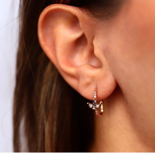 Champagne Lotus Earrings