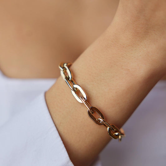 Thick Assoc Bracelet with Bar Lock