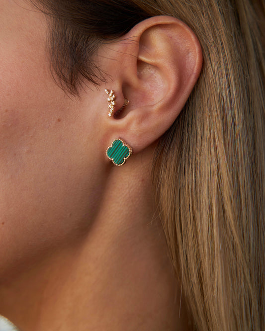 Green Clover Earrings