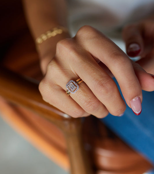 Double Sleeve Baguette Ring