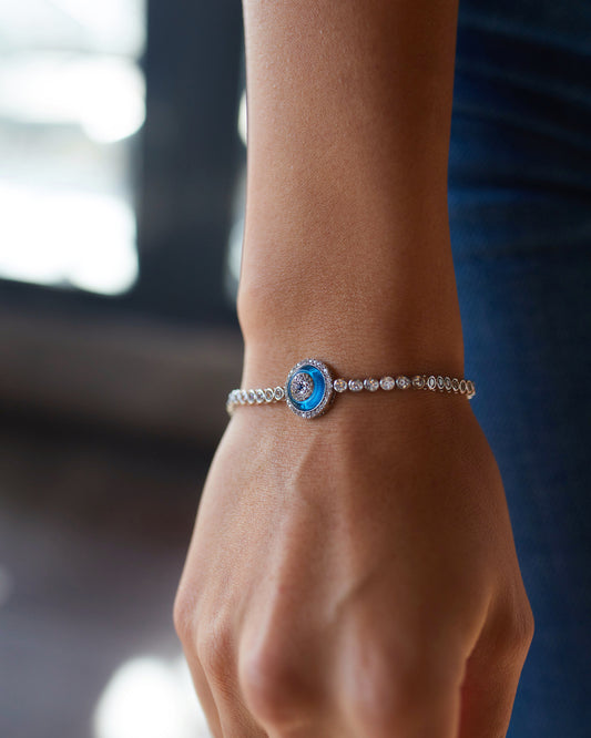 Glass Evil Eye Waterway Bracelet